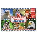КАРТОЧКИ В ПАПКЕ. "УМКА" ХИЩНИКИ.ОБЪЕМ: 16 КАРТОЧЕК. ФОРМАТ:190Х120ММ,3 КЛАПАНА в кор.30шт