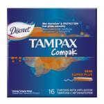 *СПЕЦЦЕНА TAMPAX Compak Женские гигиенические тампоны с аппликатором Super Plus Duo 16шт ПрепакКороб