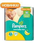 PAMPERS Подгузники New Baby-Dry Newborn (2-5 кг) Упаковка 27