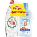 *ПРОМО FAIRY Ср-во д/мытья посуды Pure&Clean 650мл+MR PROPER МоющЖидк д/полов и стен Бережная уборка 500мл