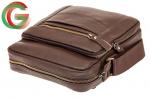 Мужская сумка планшет из натуральной кожи, цвет коричневый