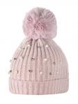 HT1811-1 шапка женская, светло-розовая