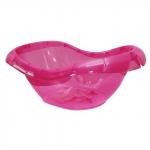 Ванночка детская Лотос, фиксатор для душевой лейки, пластик, (в28*ш46*г80 см), розовая, IDEA,М 2589