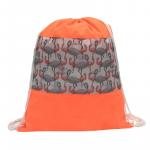 Мешок-рюкзак 221 дизайн фламинго/оранж 37х48