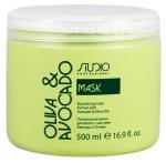 Kapous Studio Olive and Avocado Маска увлажняющая для волос с маслами авокадо и оливы 500 мл