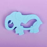 Прорезыватель силиконовый «Слон», цвет голубой