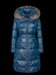 Пальто женское утепленное, пуховое  ANITA, синий чернобурка
