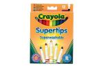 Crayola. 12 тонких фломастеров "Супертипс" ярких цветов