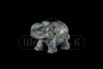 71656-1  Слон - фигура резная 2" из мрамора серо-фиолетового  52*25*35 мм