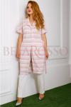 Комплект Мода Юрс 2354 розовые полоски+белый