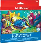 Двухсторонние пластиковые мелки ErichKrause®  12 цветов