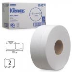 Бумага туалетная 250 м, KIMBERLY-CLARK Kleenex, КОМПЛЕКТ 6 шт., Миди Jumbo, 2-сл, бел. (дисп601543), 8515