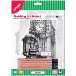 Набор для рисования скетча Greenwich Line Лондон, A4, карандаши, ластик, точилка, картон, SK_14620