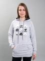 220681 толстовка женская 1595/RS, TR Joy, light grey melange