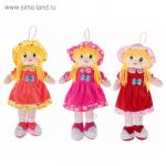 Мягкая игрушка кукла "Девочка" цветочная панамка, цвета МИКС
