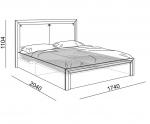 *Спальня Глэдис (спальня) Модуль 32 Кровать 1,6 с подъемным механизмом и мягкой частью