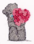 Набор для вышивания "PANNA" "Живая картина"   MTY-2125   "Tatty Teddy с сердцем из роз"