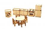 Мебель для кукольного домика ХэппиДом "Кухня" из дерева