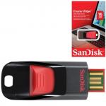 Флэш-диск 16GB SANDISK Cruzer Edge USB 2.0, черный, SDCZ51-016G-B35
