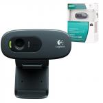 Веб-камера LOGITECH C270, 1/3 мпикс, микрофон, USB 2.0, черная, рег. крепеж, 960-000636/960-001063