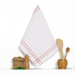 Кухонное полотенце "Доляна" Натюрморт, красная полоска, размер 50х70±2 см