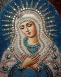 Богородица -Умиление(икона)синий фон