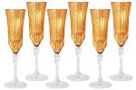 Набор: 6 бокалов для шампанского Адажио - янтарная