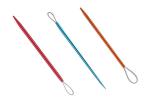 10944 Knit Pro Иглы для пряжи 2,25 мм/2,75 мм/3,25 мм, алюминий, красный/оранжевый/голубой, 3 шт. в наборе