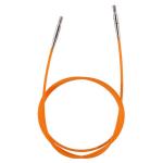 10634 Knit Pro Тросик (заглушки 2 шт., ключик) для съемных спиц, длина 56 см (готовая длина спиц 80 см), оранжевый