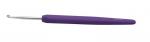 30905 Knit Pro Крючок для вязания с эргономичной ручкой Waves 3 мм, алюминий, серебристый/лавр