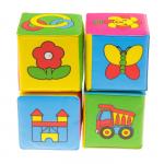 Развивающие игрушки для ванной «Кубики. Учим слова», 4 шт.