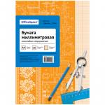 Бумага масштабно-координатная, А4 16 л., оранжевая, на скрепке, 16БмА4ск_13546