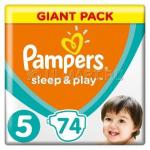 PAMPERS Подгузники Sleep & Play Junior (11-16 кг) Упаковка 74