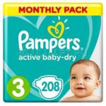 PAMPERS Подгузники Active Baby-Dry Midi (6-10 кг) Упаковка 208