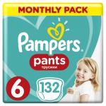 PAMPERS Подгузники-трусики Pants для мальчиков и девочек Extra Large (15+ кг) Упаковка 132