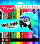 COLOR'PEPS Цветные карандаши, 24 цвета, декорированные, в картонной коробке