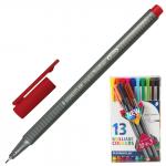 Ручки капиллярные STAEDTLER TRIPLUS FINELINER, НАБОР 13шт, трехгранные, линия 0,3мм, ассорти,334TB13