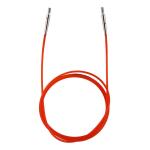 10635 Knit Pro Тросик (заглушки 2 шт., ключик) для съемных спиц, длина 76 см (готовая длина спиц 100 см), красный