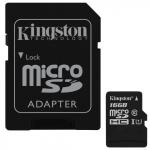 Карта памяти microSDHC 16GB KINGSTON Canvas Select, UHS-I U1, 80 Мб/с (class 10), адаптер, SDCS/16GB