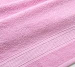 Светло-розовый 40*70 махр полотенце Г/К с борд 400 гр DPM06153