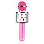 Беспроводной караоке микрофон WS-858 Розовый