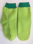 Флисовые носки салатовые с зелеными манжетами