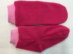 Флисовые носки малиновые с розовыми манжетами
