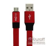 USB кабель micro dotfes A09M Self-Rolling (0,8m) red