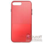 Накладка dotfes G02 Carbon Fiber Card Case для iPhone 6 Plus/6s Plus (red)