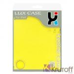 Чехол футляр-книга Lux Case Premium для iPad 2/3/4 (гладкая кожа) желтый.