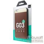 Накладка dotfes G03 Aluminium Alloy Nappa leather Case для iPhone 6 Plus/6s Plus (brown)