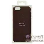 Чехол Apple Leather Case для iPhone 7/8 (dark brown)