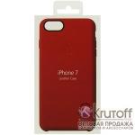Чехол Apple Leather Case для iPhone 7/8 (red)