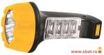 Фонарь ручной Ultraflash LED3818 (акк. 4V 0.7Ah) 7св/д+8св/д (25lm),желт+черн/пласт,2 реж,вилка 220V